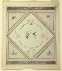 Tekening, Plafond van een slaapkamer, 1820-23 door Unknown artistUnknown artist