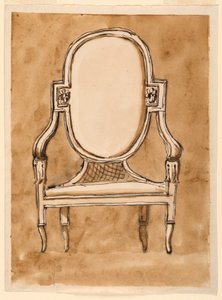 Tekening, Stoel, 1780-90 door Unknown artistUnknown artist