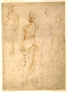 Tekening, Klassieke figuren, ca. 1550 door Unknown artistUnknown artist