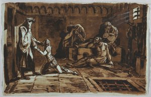 Tekening, Dood van graaf Ugolino en zijn zonen, 1815-1823