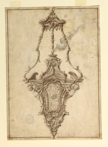 Tekening, ontwerp voor een wierookvat, 1725-1750