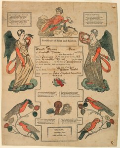 Fraktur, doopcertificaat [Geboorteakte], 1816