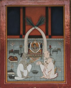 Maharao Kishor Singh van Kota viert een religieus feest door Unknown artistUnknown artist