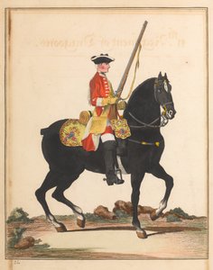 111e Regiment Dragoons door Unknown artist