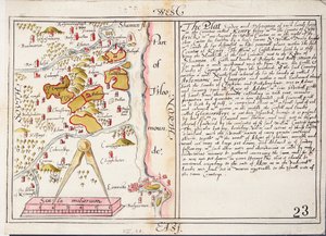 16e-eeuwse kaart van county Limerick, Ierland, c.1588 door Unknown artist