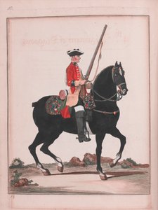 4e Regiment Dragonders (gravure) door Unknown artist