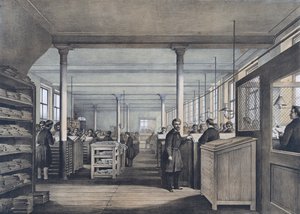Een 19e-eeuwse Europese drukkerij door Unknown artist
