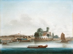 Een fort aan de Canton-rivier door Unknown artist