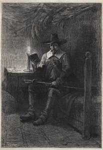 Een Schotse Puritein - 19e-eeuwse illustratie voor de historische roman 