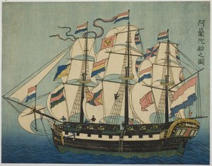 Een schets van een Nederlands schip