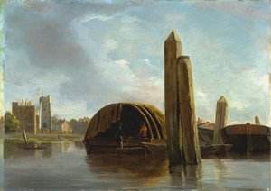 Een uitzicht op Lambeth door Unknown artist