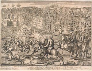 Een uitzicht op de Slag bij Culloden in Schotland, 1746 door Unknown