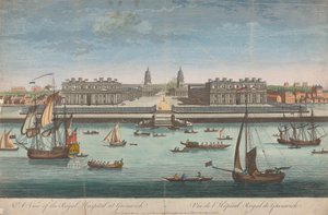 Een uitzicht op het Royal Hospital in Greenwich door Unknown artist