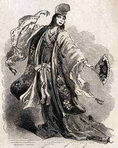 Een danser aan het hof van Kamakura, een stad die shogun Minamoto no Yorimoto (1147-1199) koos als hoofdstad op een moment dat zijn politieke macht die van Mikado (de keizer van Japan) overtrof, waardoor een nieuw politiek, economisch en artistiek centrum  door Unknown artist