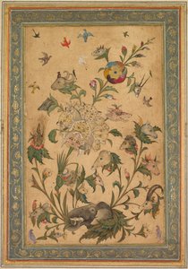 Een Bloemenfantasie van Dieren en Vogels (Waq-waq) door Unknown artist