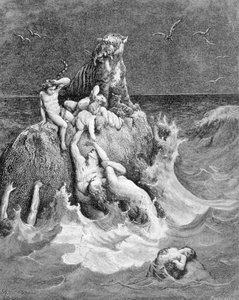 Een scène van de zondvloed, Genesis