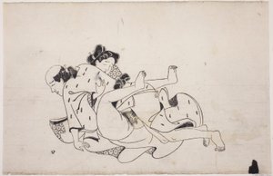 Een blad uit een shunga-album door Unknown artist