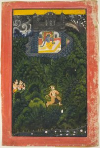Abhisarika Nayika (Heldin rent naar haar minnaar) door Unknown artist