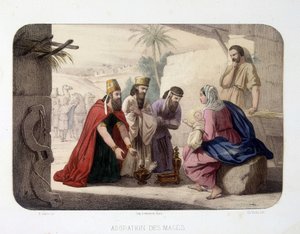 Aanbidding der Wijzen (aanbieding aan Christus, de Maagd Maria en Jozef) door Unknown artist