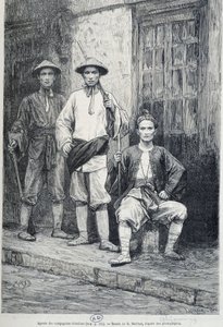 Agenten van Chinese bedrijven in Californië door Unknown artist
