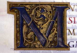 Alfabet: miniatuurletter M
