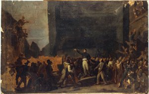 Alphonse Baudin (1811-1851) bij de barricade van Faubourg Saint-Antoine, 3 december door Unknown artist
