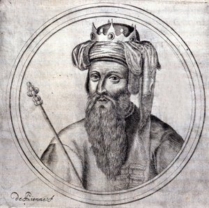 Amadeus VIII (1383-1451), graaf en daarna hertog van Savoye, laatste tegenpaus onder de naam Felix V. Gravure in "Genealogische Geschiedenis van het Koninklijk Huis van Savoye" door Samuel Guichenou, Lyon 1660 door Unknown artist