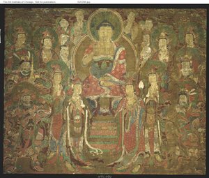 Amitabha Boeddha met Assemblage 아미타불회도 door Unknown artist