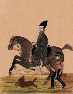Een Afghaanse Sirdar [officier] en een Britse soldaat, ca. 1841 door Unknown artist