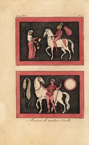 Oude Griekse methode om een paard zonder zadel te berijden door Unknown artist