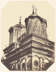 [Schuin zicht op kerktorens]. door Unknown artist