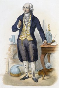 Antoine Laurent de Lavoisier - in "Le Plutarque francais" uitgegeven door Mennechet, Parijs door Unknown artist