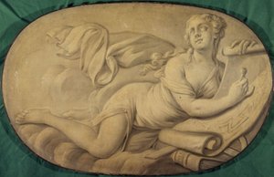 Architectuur (allegorie, decoratief schilderij voor het Hôtel La Rivière toen Canillac) door Unknown artist
