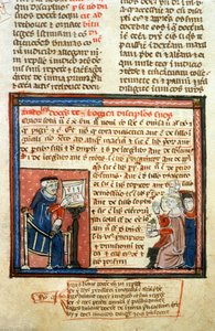 Aristoteles Leraar - Verluchting uit de Middeleeuwen (ref. 418) door Unknown artist