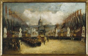 Aankomst van Napoleons as op de esplanade des Invalides, 15 december door Unknown artist