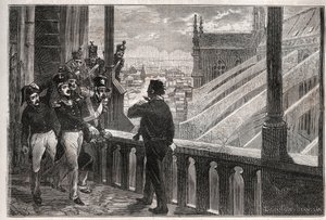 Aanslagen op Louis-Philippe I - De samenzwering van de torens van Notre-Dame op 4 januari door Unknown artist