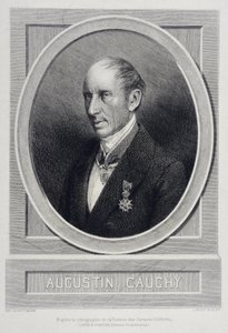 Augustin Louis Cauchy 1789-1857 Engelse wiskundige - gravure door Unknown artist