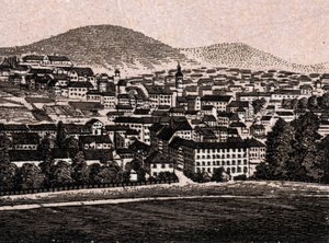 Baden-Baden, Duitsland: uitzicht op de stad door Unknown artist