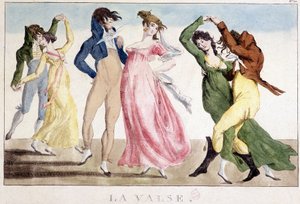 Bal: De wals, n.d., begin 19e eeuw, Carnavalet door Unknown artist