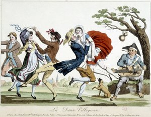 Bal: dorpsdans - n.d., eind 18e eeuw, Carnavalet door Unknown artist
