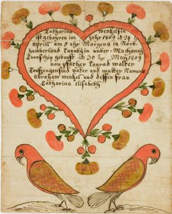 Doopcertificaat van Catharina Wentzelsin door Unknown artist
