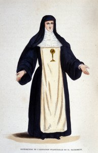 Benedictijn van de eeuwigdurende aanbidding van het Heilig Sacrament, een orde opgericht door Catherine de Bar in Parijs in 1654.