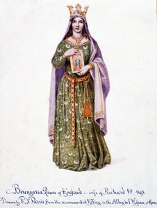Berengaria van Navarra, vrouw van Richard I van Engeland - Berangere van Navarra - Berengere, koningin van Engeland, vrouw van Richard I 1191 door Unknown artist