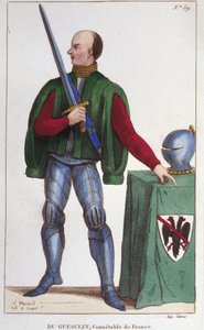 Bertrand du Guesclin (Duguesclin) (ca. 1320-1380). Constable van Frankrijk. Gravure uit 1830