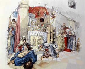 Bethlehem (Westelijke Jordaanoever): De Melkgrot. 1890 door Unknown artist