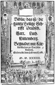 Bijbel van Luther. 1534. Wittenberg door Unknown artist