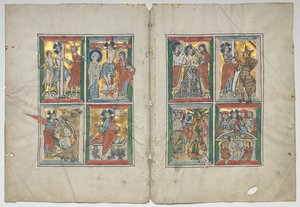 Bifolio met Scènes uit het Leven van Christus door Unknown artist