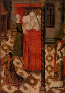 Geboorte van de Maagd, een Mannelijke Donor, en de Opvoeding van de Maagd door Unknown artist