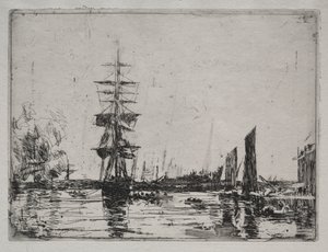 Boten voor Anker door Unknown artist