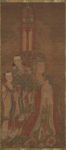 Bodhisattva en begeleiders door Unknown artist